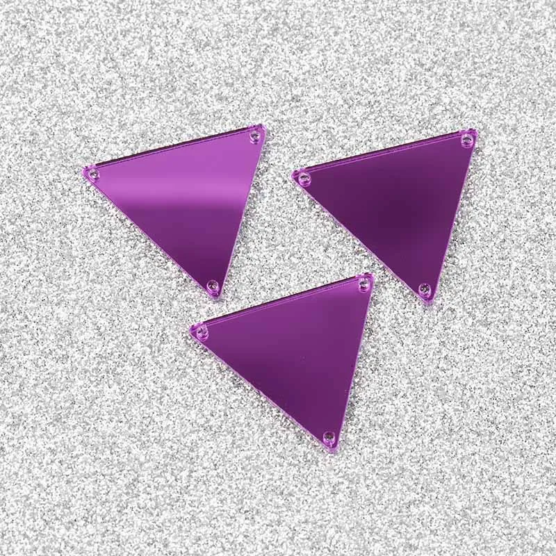 16 мм/23 мм акриловое зеркало 30 шт./лот пришивные стразы акриловое зеркало пришивные камни стразы сумка аксессуары для одежды - Цвет: purple