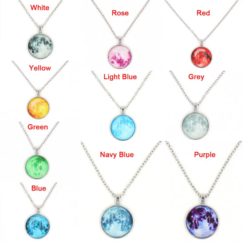 full moon necklace glow in the dark