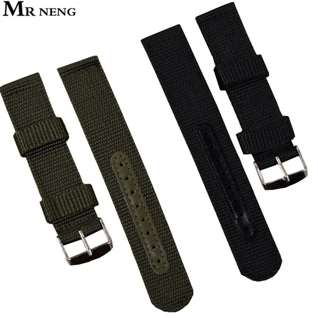 M-Noir-Vert-Tissu-Imperm-able-sangle-En-Nylon-22mm-Avec-Acier-argent-Boucle-Sport-Montre.jpg_640x640.jpg