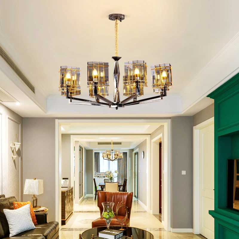 

Modern living room crystal chandelier hotel hanging lights dining room pendant lamps bedroom fixtures LED suspension lighting