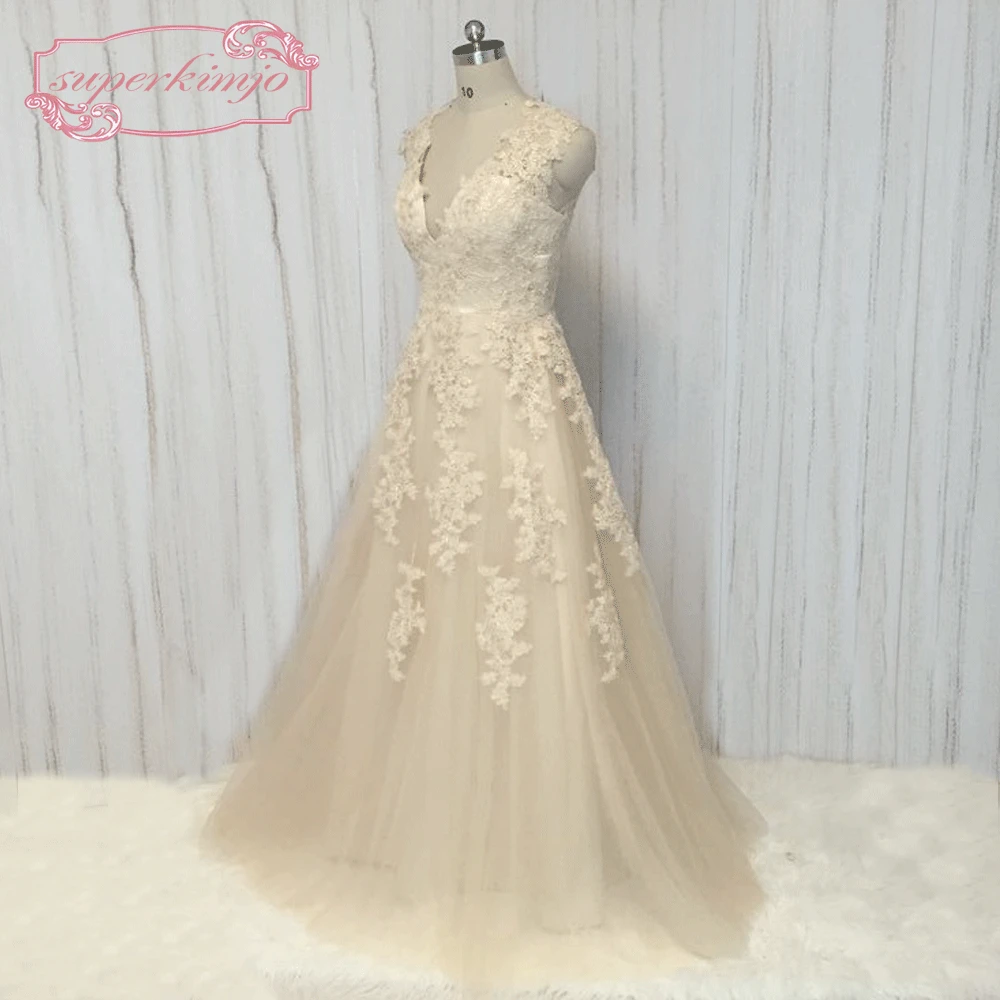 SuperKimJo vestido de festa Кружевные Аппликации Элегантные Выпускные платья вечерние платья для свадьбы с v-образным вырезом Роскошные