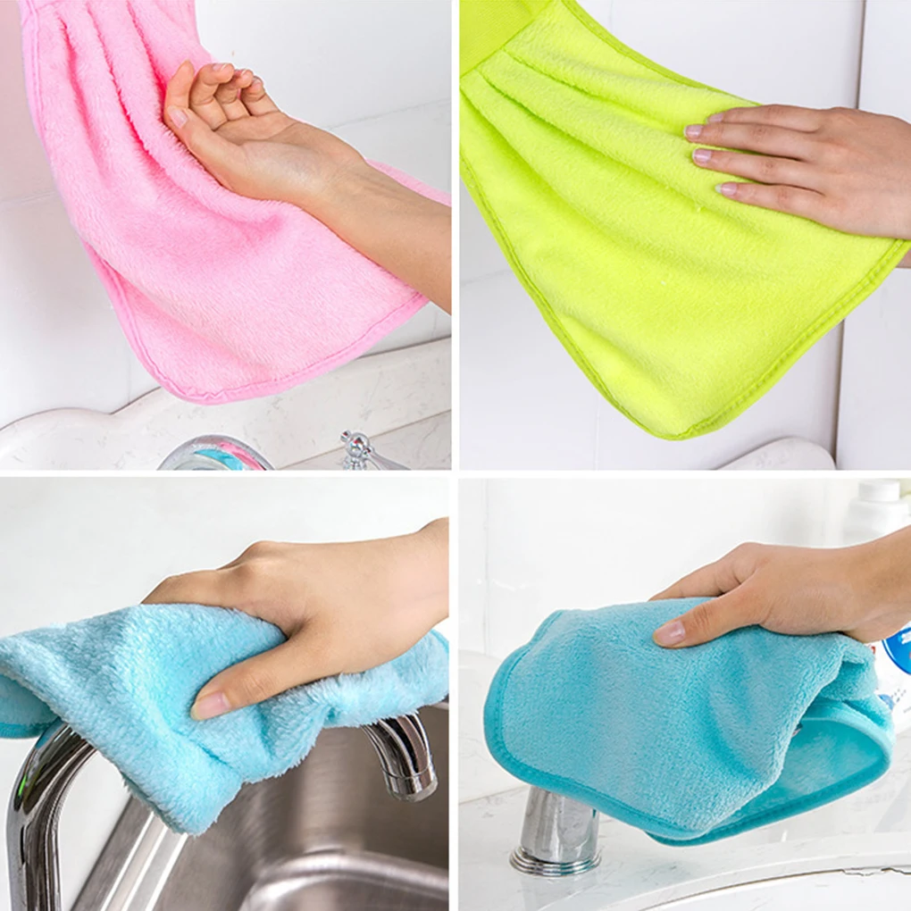 Новое высокое качество три цвета чистящая ткань подвесное полотенце супер-абсорбент Коралловая бархатная одежда кухня полотенцесушитель