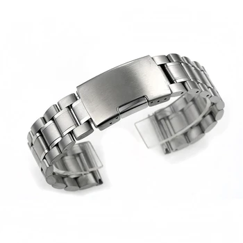 

EACHE 18mm 20mm 22mm 24mm Watchband Men Stainless Steel Watch Straps Watch Bracelet Watchband with Smooth Head gold silver