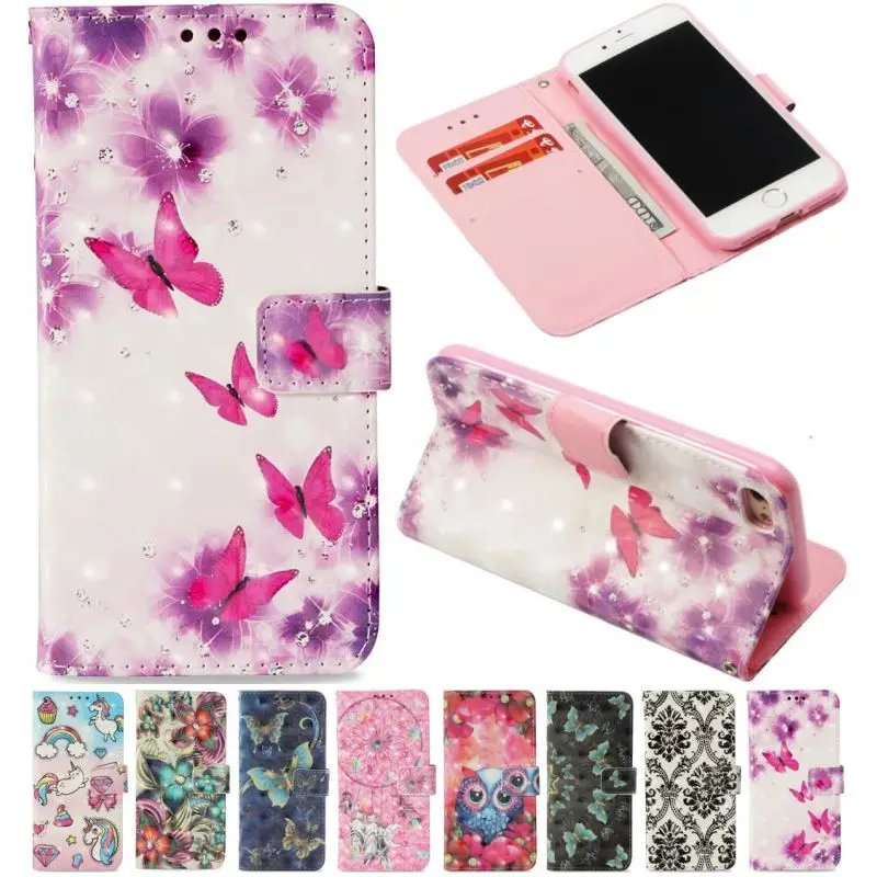 

Luxury Wallet Flip Case For iPhone 6 6S Plus 7 Case X 8 Card Leather Holder Phone Cover For apple iPhone 7 6 S X 8 Capa Bag P03Z