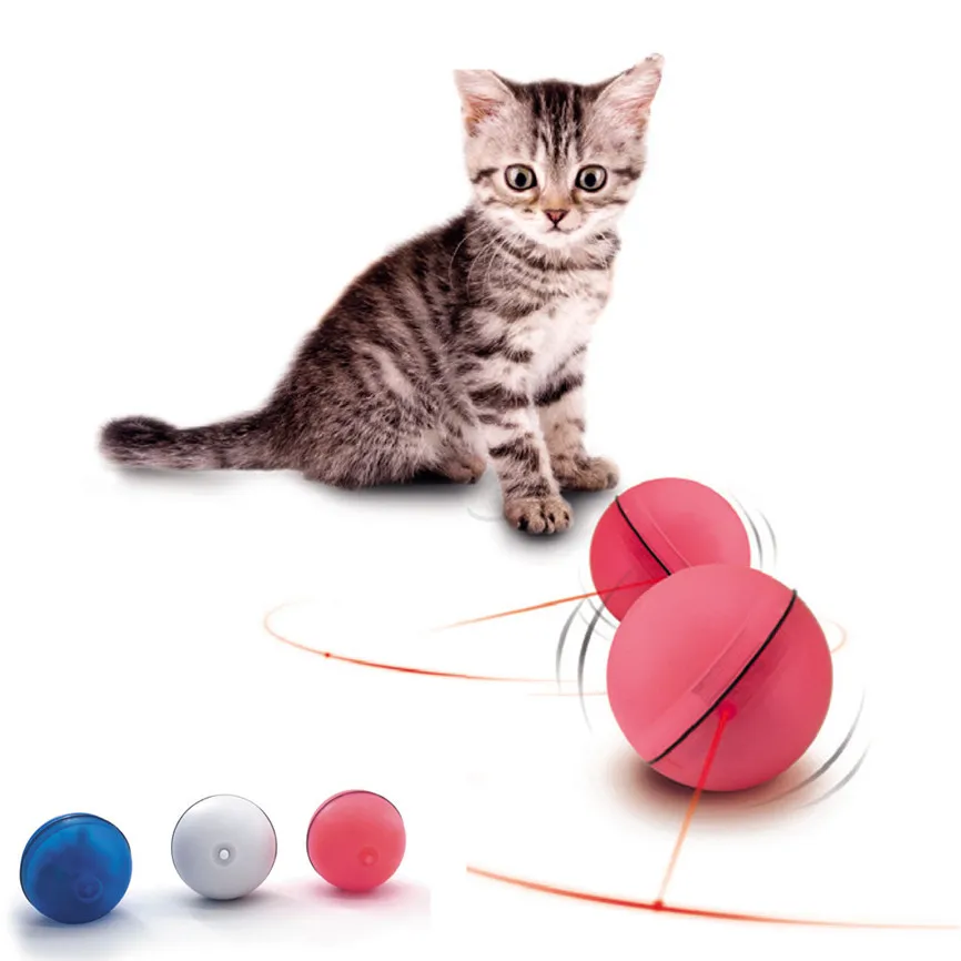 

2017 New Arrival LED Laser Red Light Electronic Rolling Ball Perfect Toy Keep Your Pet Busy Dropshipping 4035