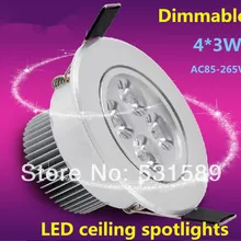 Затемнения 10 шт. 4*3 Вт 12 Вт высокая мощность светодиодный потолочный светильник/Кабинет свет светодиодное освещение /светодиодный светильник потолочный