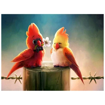 

bird cardinal pattern 5d diy diamond painting full square round diamond embroidery 3d drill bird decorative painting WG705
