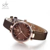 Shengke – montre-bracelet en cuir pour femmes, à Quartz, analogique, décontractée, avec cadran fleuri ► Photo 2/6