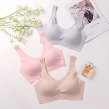 Roseheart Women Fashion Black Pink Bralette Wireless One-Piece Bras Padded Female Active Bra Underwear Cup A B Full Cup Padded