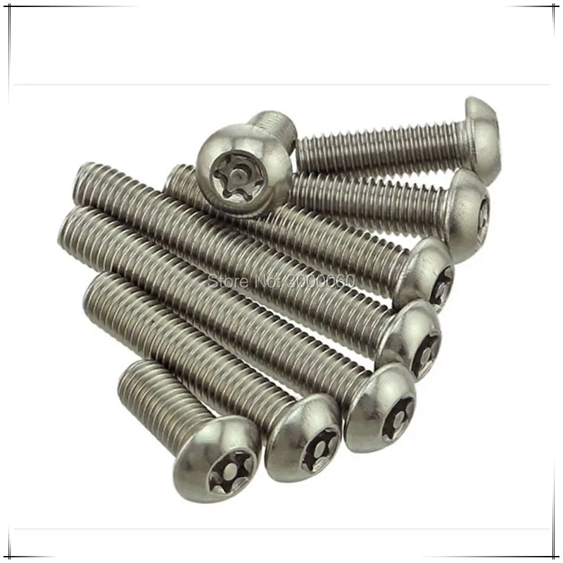 

M3 Stainless Steel 304 Round Head Pin Torx Screw Security Safety Anti Theft Screw 100pcs/lot