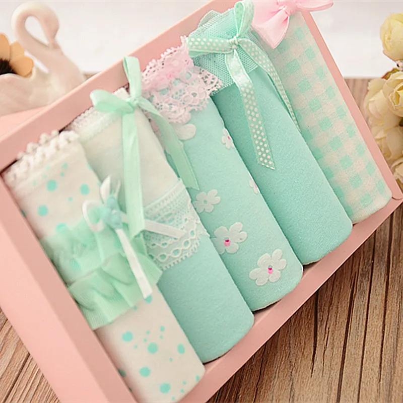 Трусики хлопковые бесшовные с бантом 5 шт./лот|kids underwear|girl underpantskids briefs |