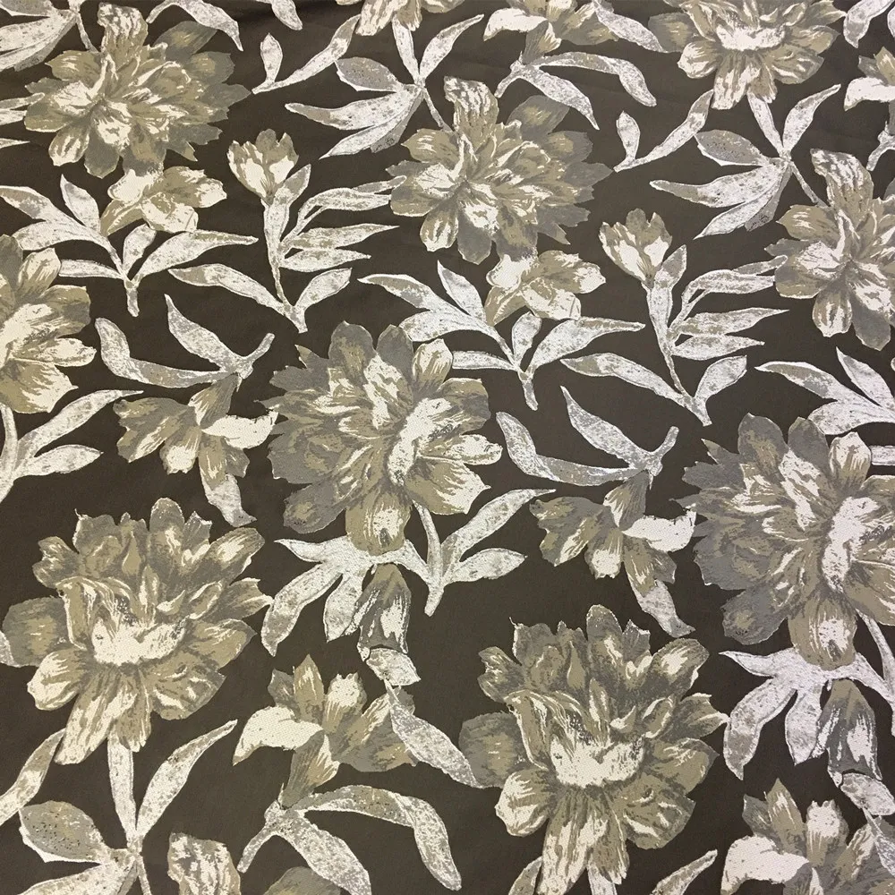 

Vintage Flower Jacquard Woven Viscose Upholstery Home Sofa Cloth Furniture Bedboard Interior Armchair Fabric 140cm Sell by Meter