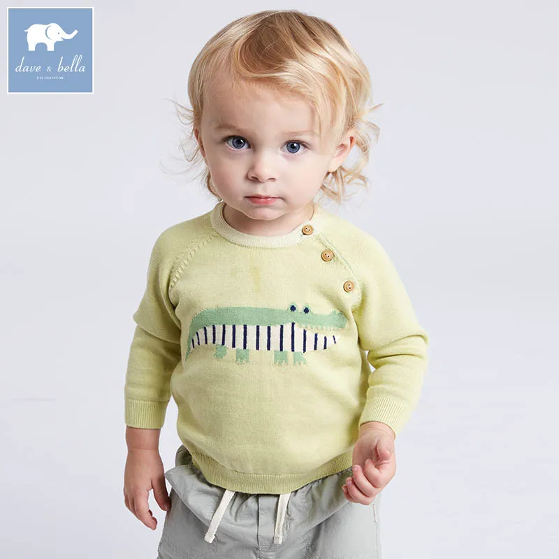 

DBA6381 dave bella spring infant baby boys fashion pullover kids toddler tops children knitted sweater