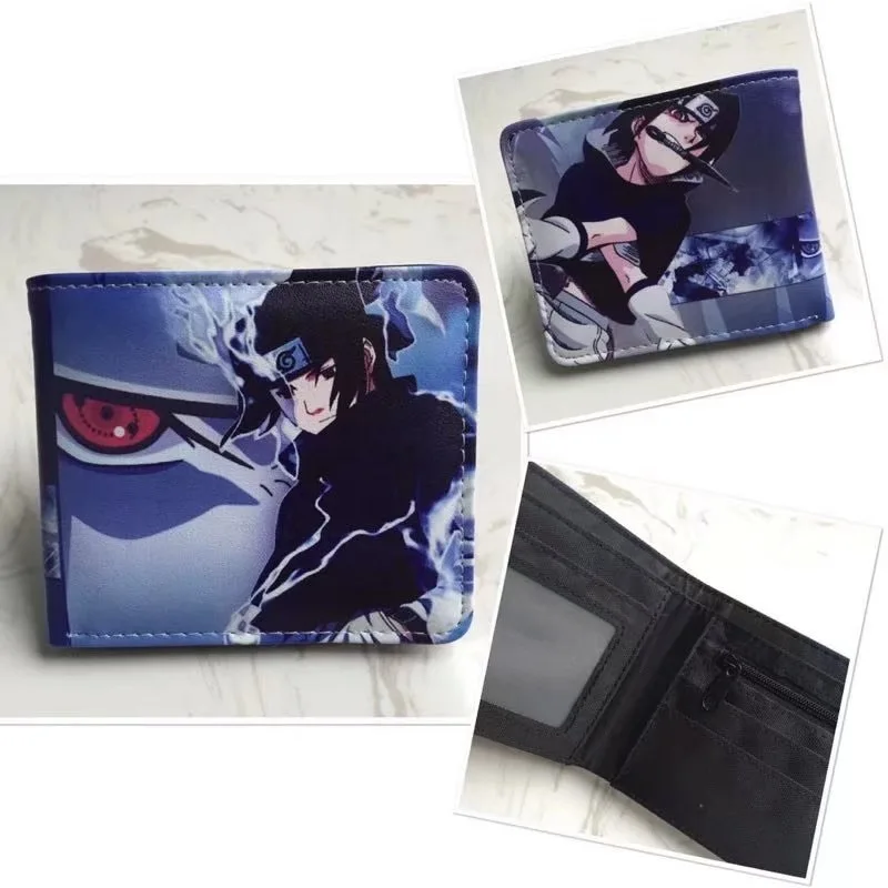 Fashion Short Wallet PU Leather Student Wallets for Men Japanese Card Holder Purse with Zipper Bag