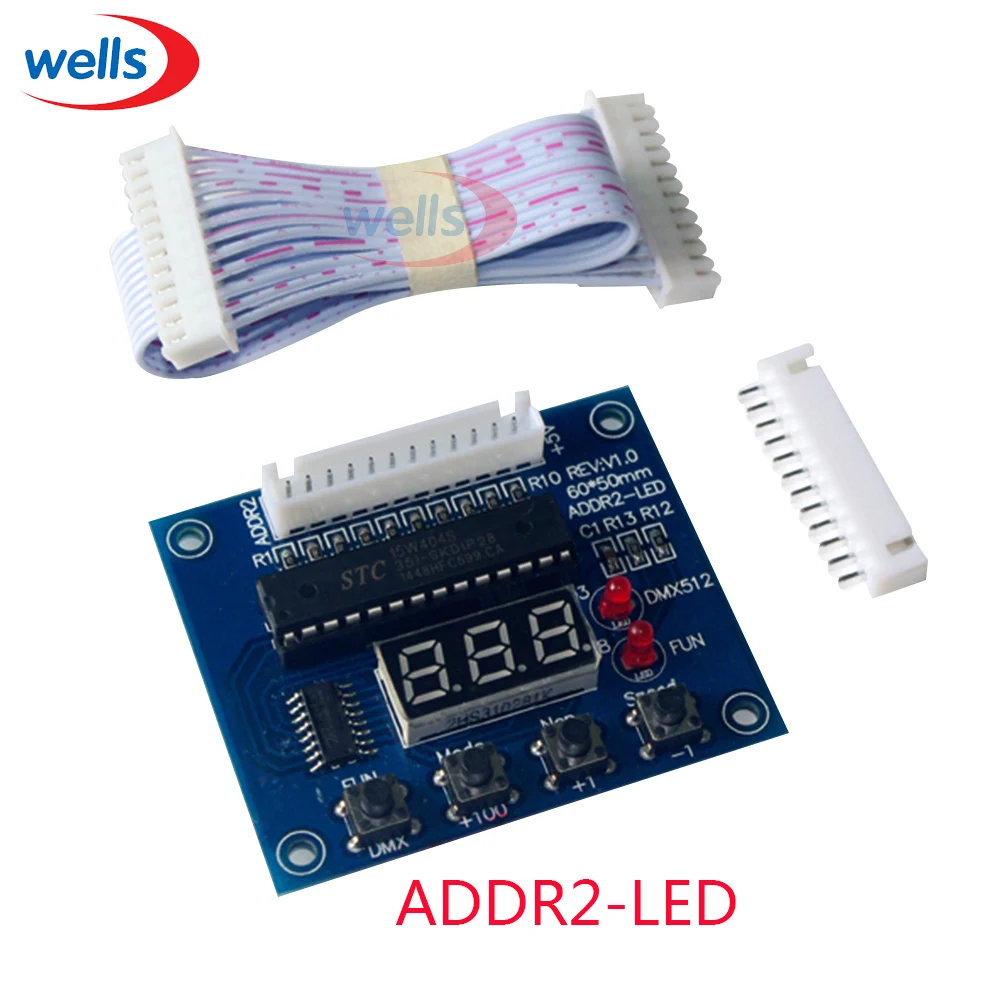 Цифровой дисплей DMX512 к ADDR2 12pin провода, использовать для RGB полосы