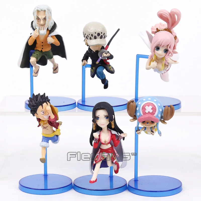 

Anime One Piece Luffy Boa Hancock Law Chopper Shirahoshi Silvers Rayleigh Running Ver. PVC Figures Toys 6pcs/set 8~9cm