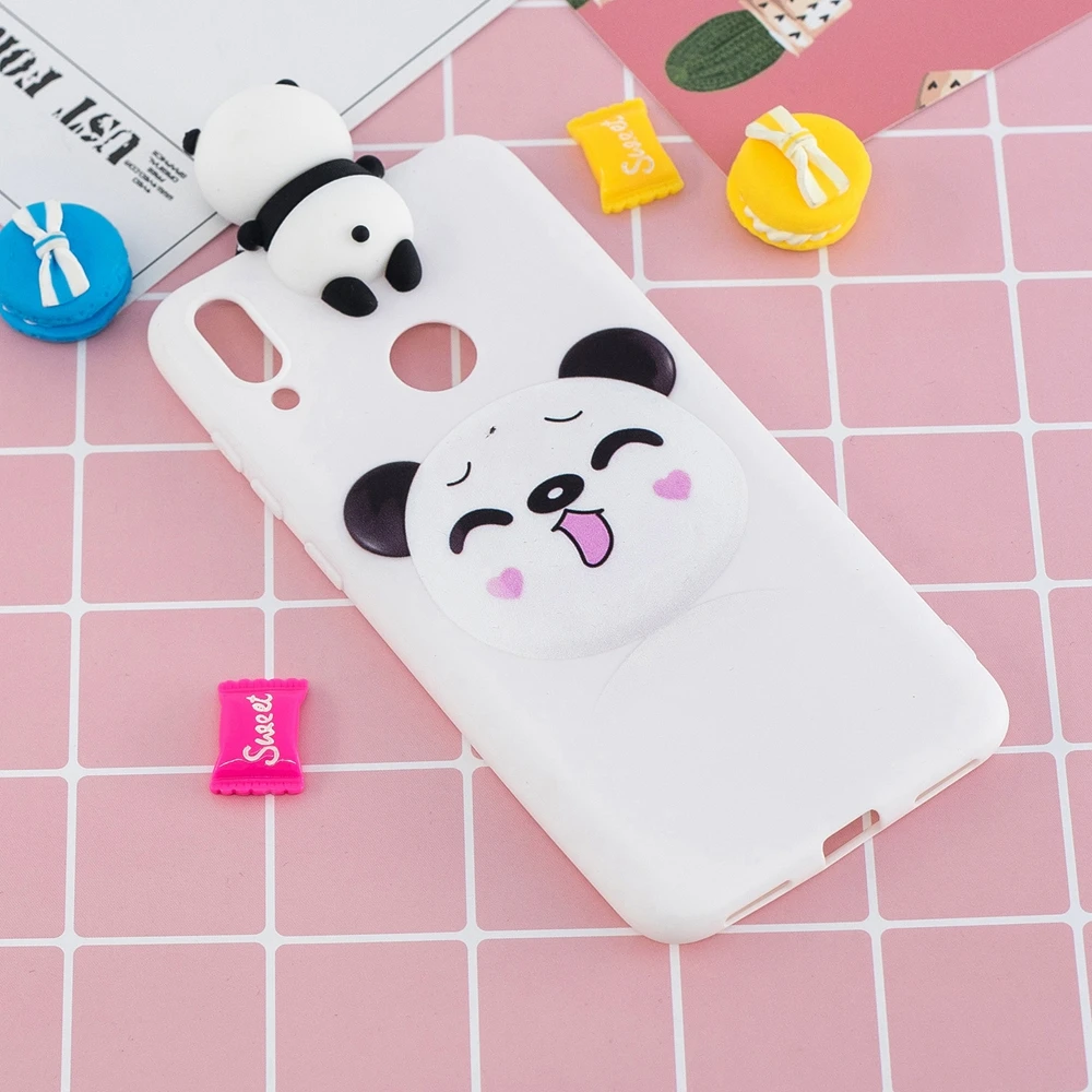 Etui Huawei Y5 Y6 Y7 Y9 Prime Cases 3D Kawaii Panda Unicorn Silicon Cover on for Funda Huawei Y5 Y6 Y7 Y9() Phone Case