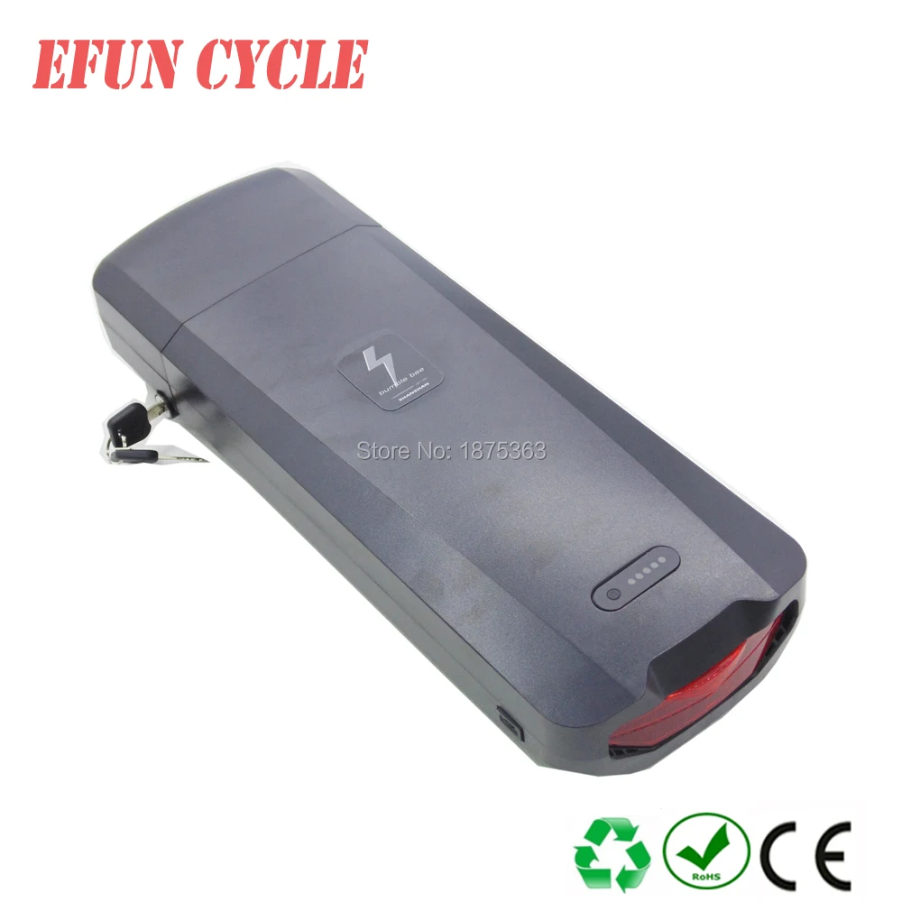 

High power Lithium-ion battery pack songxia type rear rack 36V 30Ah electric bike rechargeable batter pack for mountain bike
