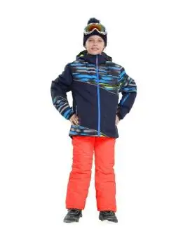 Зимняя верхняя одежда для мальчиков; детский лыжный костюм для мальчиков; очень теплая одежда; лыжная куртка для сноуборда+ брюки; ветрозащитная Водонепроницаемая зимняя одежда - Цвет: as show