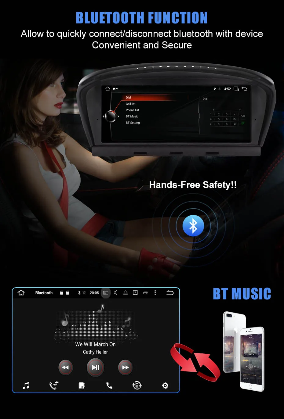 Top KANOR 8.8inch 2G+32G Android 7.1 car radio multimedia player for BMW 5 Series E60 E61 E63 E64 3 Sereies E90 E91 E92 CCC CIC 1