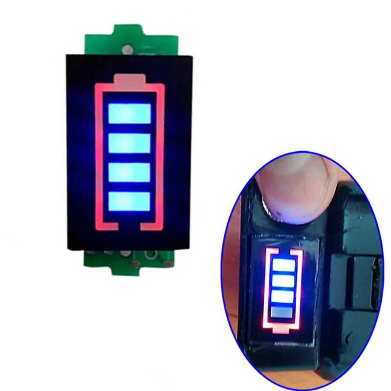 3S 3 Series Lithium Battery Capacity Indicator Module Blue Display