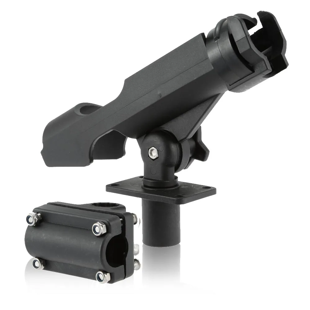 

Adjustable Side Rail Installation or Directly Installed on Kayak & Boat Fishing Pole Rod Holder