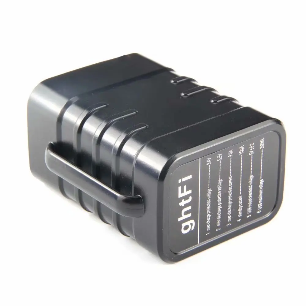 DC 8.4V USB 5V 6 x 18650 Water Resistant Battery Pack Case House Cover Box For Bike Headlight Bicycle Light Lamp & Phone