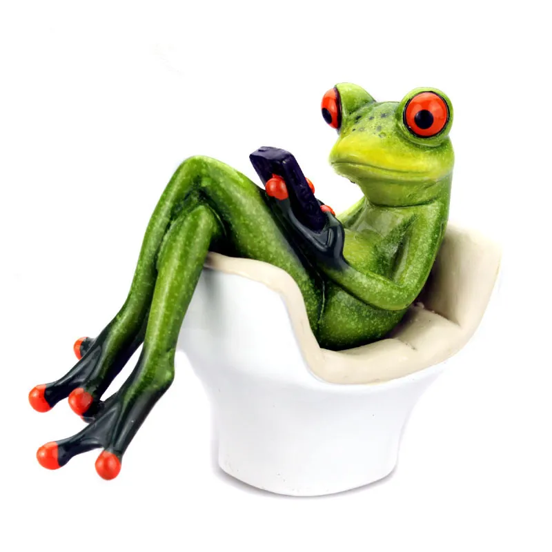 

Home Decoration Accessorie Resin Craft Frog Statue Sculpture Resin Frog Statue Creative Home Ornaments Statue Bar Decor
