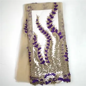 

Latest African French Lace Fabric High Quality french lace fabric with flower pattern Lace Fabric For Wedding lace for women-220