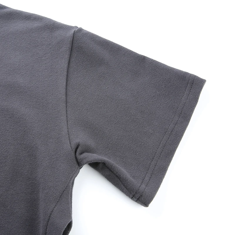 Sweetown темно-серая женская футболка размера плюс, летняя уличная одежда, Повседневная Свободная футболка с круглым вырезом и коротким рукавом