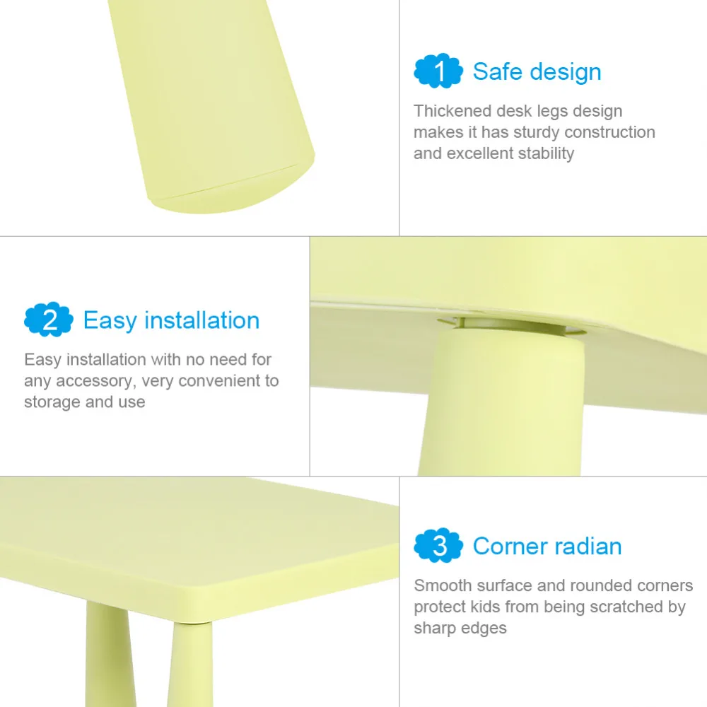 Kids Children Portable Plastic Table Learn Play Activity School Home Furniture multifunction chairs for children