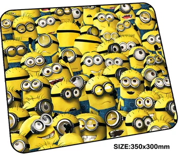 

Minions mousepad gamer 350x300x3mm gaming mouse pad locked edge notebook pc accessories laptop padmouse thick ergonomic mat