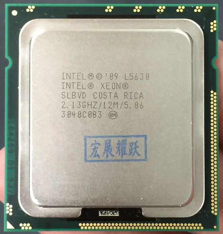 Procesador Intel Xeon L5630 para ordenador de sobremesa, caché de 12M, 2,13 GHz, 5,86 GT/s, Intel QPI, LGA1366, 100% de funcionamiento normal