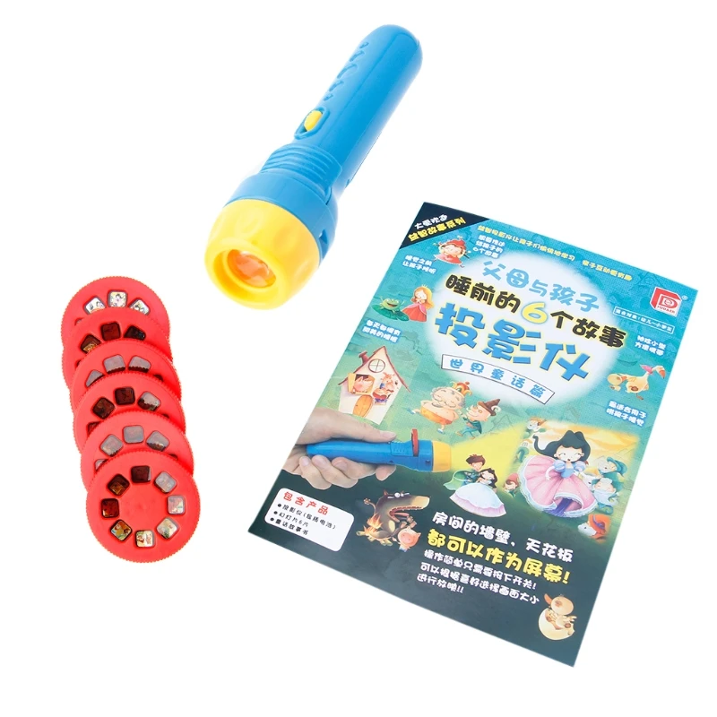 

Fairy Tales Sleeping Story Light Projector Flashlight Toys Kids Educational Toy