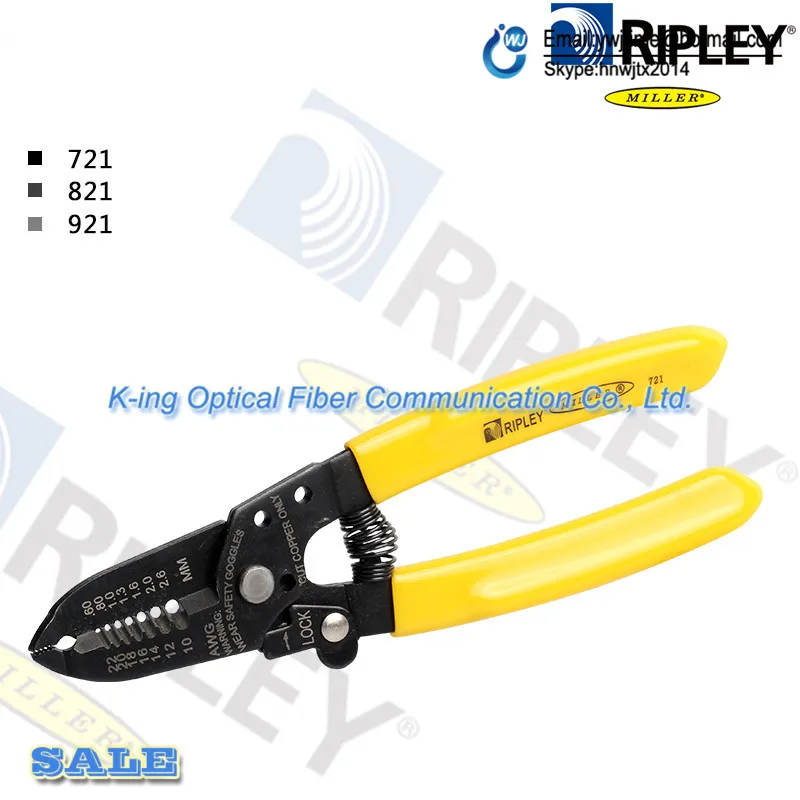 

Free Shipping Original Miller 821 Fiber Optic Jacket Stripper/Cutter Multi-Wire Stripper Cuts and Strips 0.4-1.3mm wire