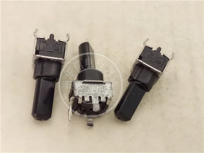6pcs 09-type vertical single potentiometer 50KG for Panasonic / handle length 18MMF with midpoint