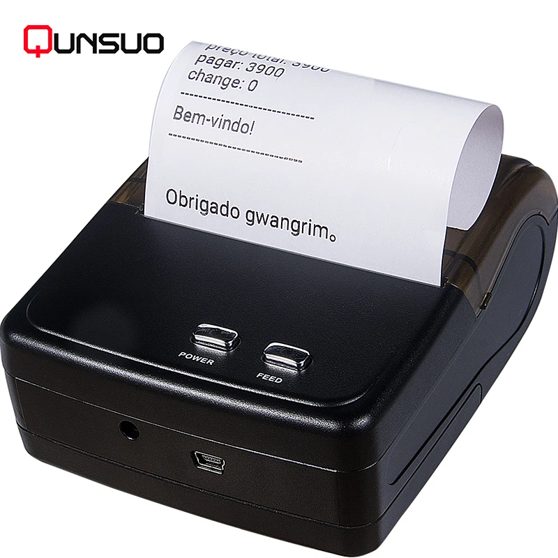 Wireless Android/IOS Bluetooth multi language Thermal Printer 58mm Mini