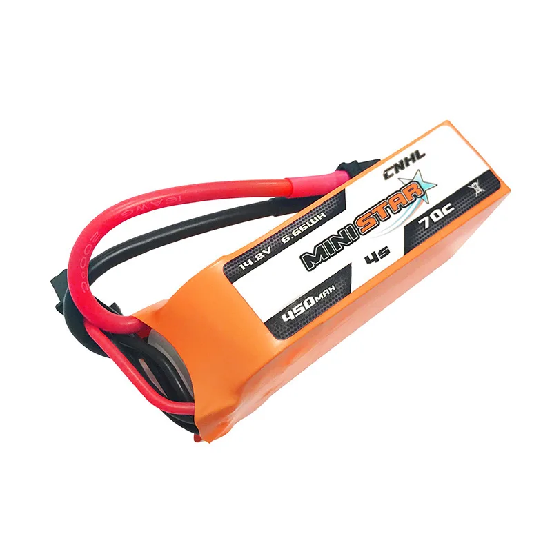 4 шт CNHL MiniStar 450mAh 14,8 V 4S 70C Lipo аккумулятор с XT30U вилкой