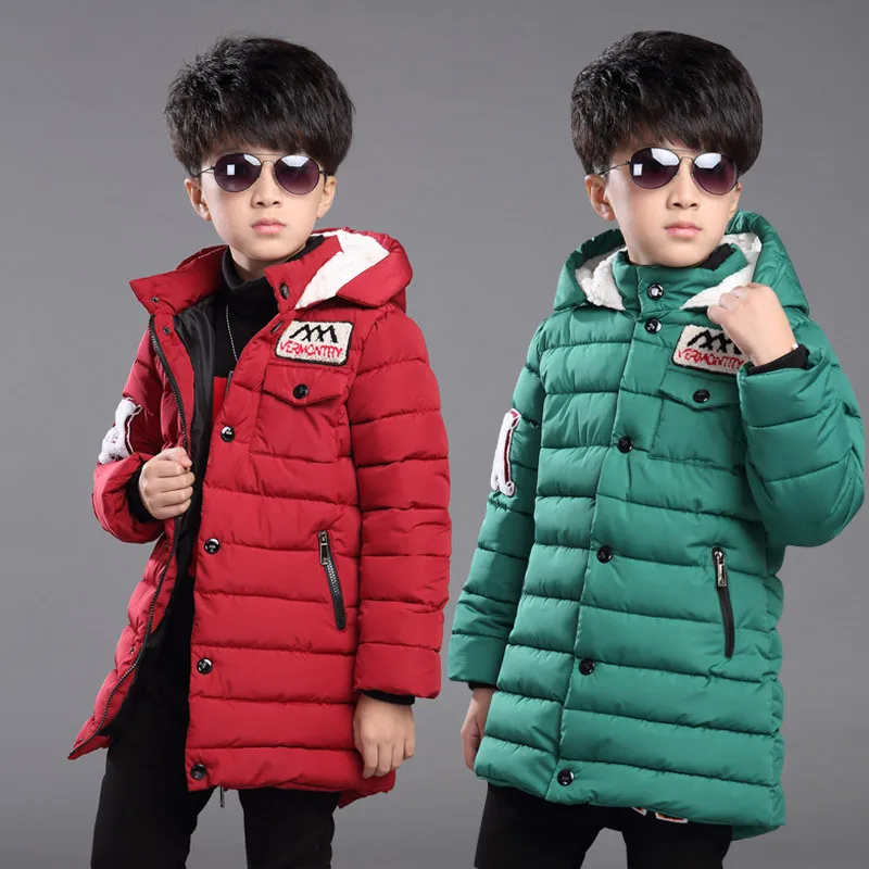 

2018 Winter Jacket For Boys Cotton Padded Clothes Casual Kids Overcoat Down Jacket For Boy 7 9 11 13 14