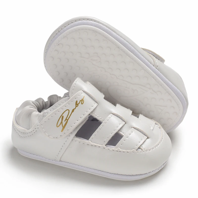 Детская летняя обувь Младенческая новорожденная детская нескользящая подошва кроватка Мягкая дышащая обувь первые ходунки 0-18 м