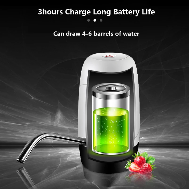 Automatic Electric Water Pump Dispenser Drinking Bottle Switch USB Charging Portable 5 Gallon Adapted Barrelled