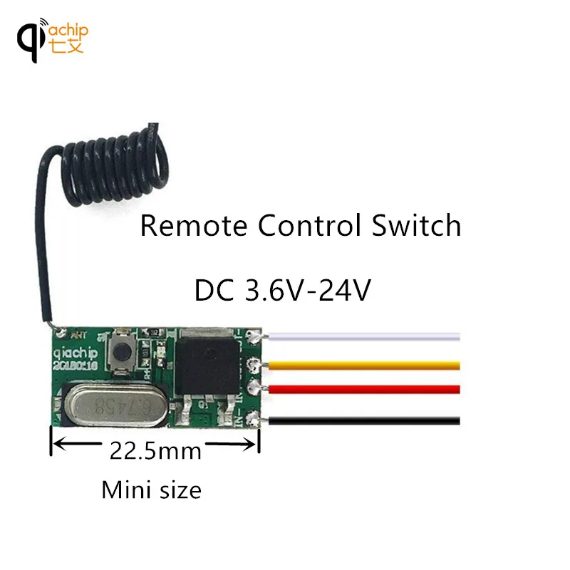 

433Mhz Universal Wireless Remote Control Switch 3.6V 12V 24V Led Light Power Controller 433.92 Mhz RF Relay Mini Receiver Module