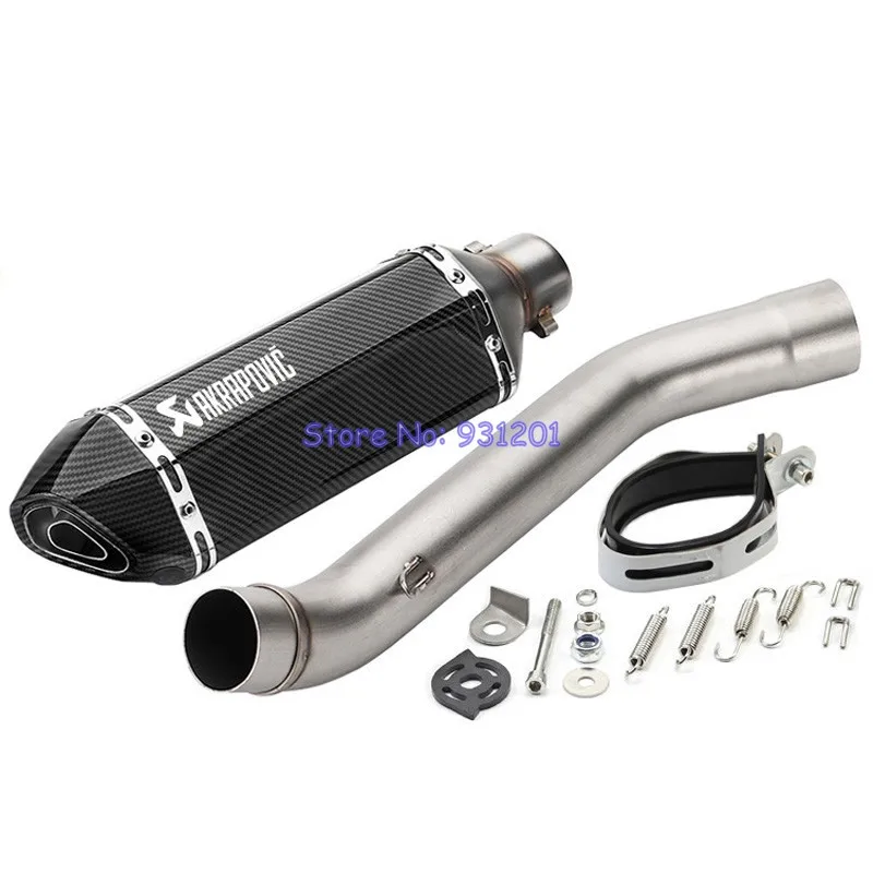 

For Kawasaki Z750 Motorcycle Exhaust Muffler Mid Link Pipe Slip On Akrapovic Exhaust System For Kawasaki Z750 2007-2012