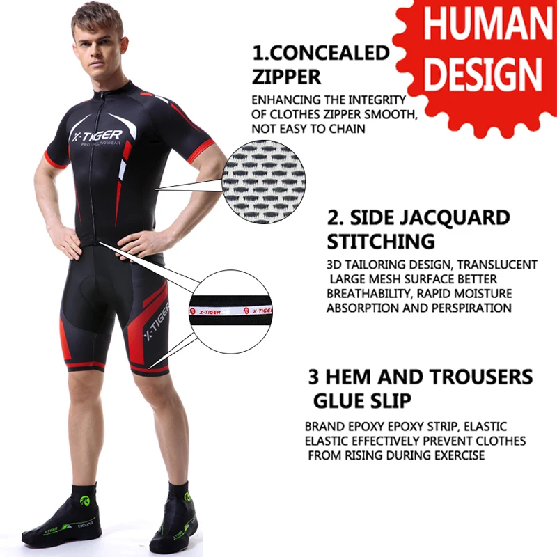 Cycling Jersey Cycling Suit Cycling Jersey Set X-Tiger Pro Cycling Set MTB Bicycle Wear Maillot Ropa Ciclismo 3 Colors Bike Uniform Cycling Jersey Set Clothing