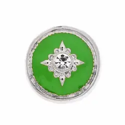 19 стилей выбирают горный хрусталь зеленой эмалью металла DIY 18 мм кнопки Пуговицы для наручные часы оснастки Талисманы Jewelry Интимные