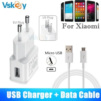 

VSKEY 2A USB Wall Charger For Xiaomi Redmi 6 Pro 6A Note 5A 4X 3X 4A Redmi 5 Plus Micro USB Sync Data Cable Travel Adapter