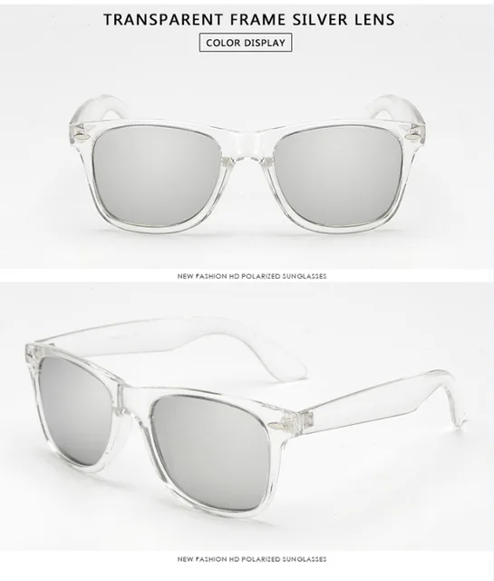 Длинные зеркальные светоотражающие солнцезащитные очки для женщин, поляризационные, UV400, мужские, для ночного видения, PC, прозрачная оправа, мужские солнцезащитные очки