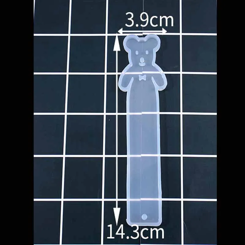Big Standing Bear 1 шт. Кролик Кот медведь Закладка «Дельфин» кулон DIY силиконовая высушенная форма цветок ювелирные изделия аксессуары инструменты оборудования смолы формы - Цвет: Big Standing Bear
