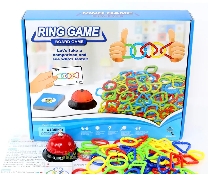 Ring game Color shapes cognition Parent-Child Interactive Party Game Brain Teaser board game Develop brain educational toys