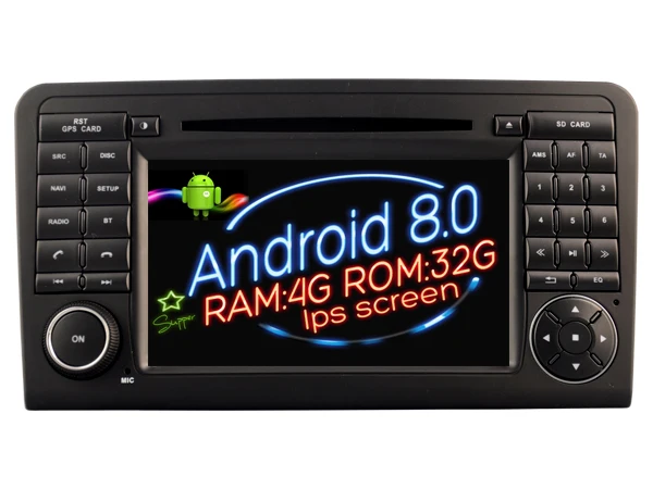Автомобильный DVD навигатор плеер Android 8,0 Ips экран для BENZ GL X164/GL320/GL420/GL450/GL500/ML320/ML350/W164 gps стерео аудио мультимедиа